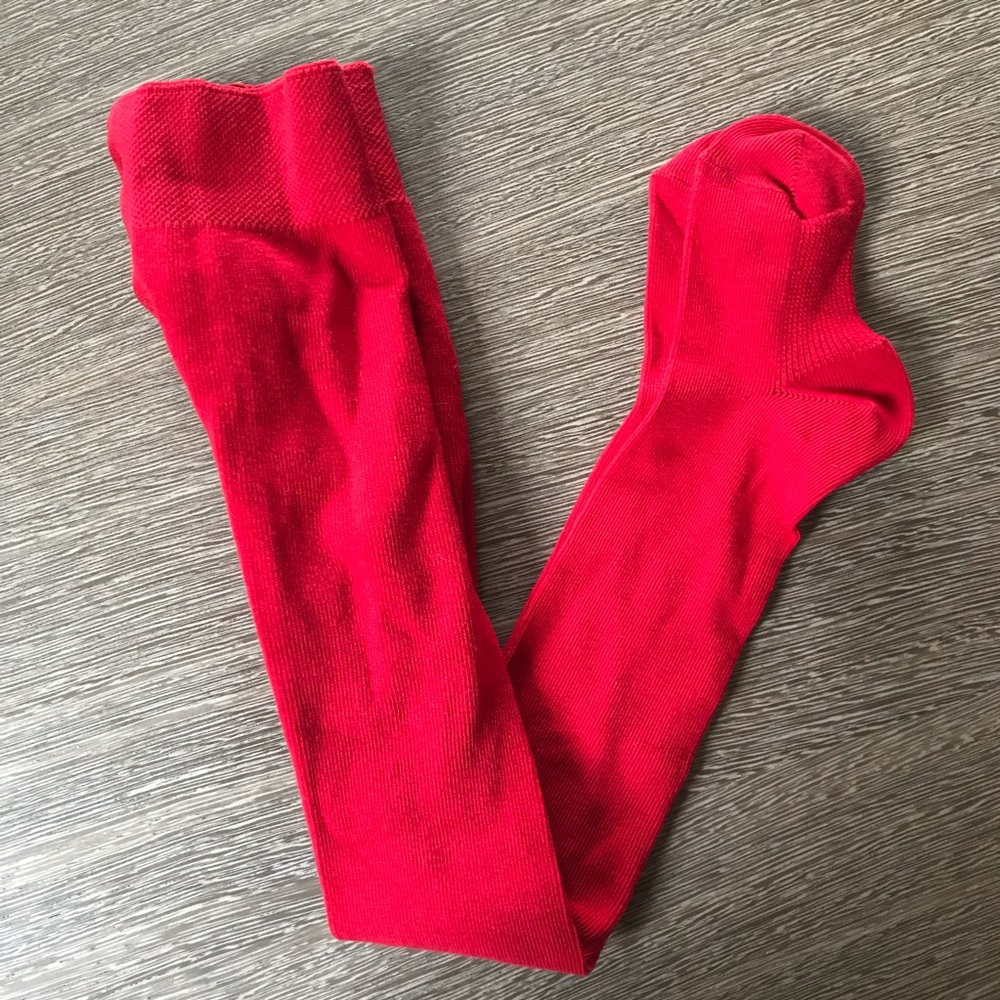 Falke Girls Solid Red Tights/Stockings Sz 3-5 1/2